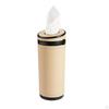 Tube, Cylinder Tissue Box ,PU Leather Round Tissues Container for Car Cup Holder