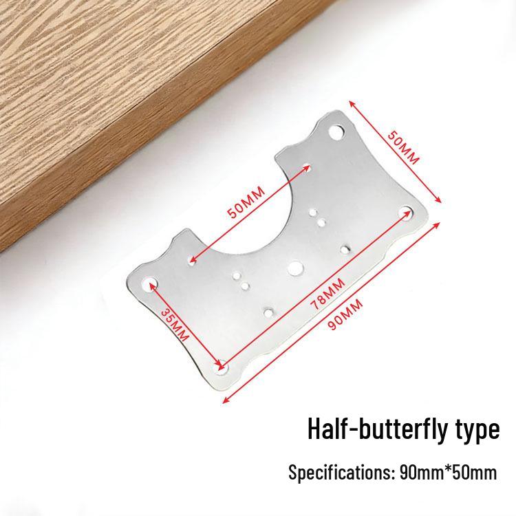 Roestvrij Stalen Meubel Scharnier Reparatieplaat voor Kledingkast en Kast Versterking