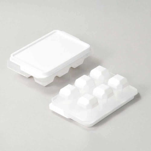 Liberty Corporation LD-483 Ice Trays with Lids, 6-Cavity, Set of 2, Clear, Easy To Remove Ice