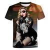 Summer New Madonna Print 3D Sexy Girl Pattern Short-sleeved T-shirt Fashionable Personality Loose Top