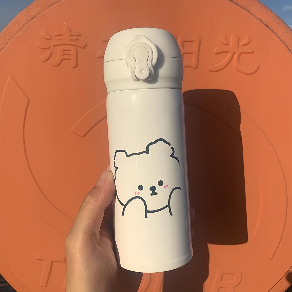 350ML Stainless Steel Thermo Bottle Coffee Cup Water Bottles for Children's Little Bear Insulation Cup Hot and Cold Water Bottle