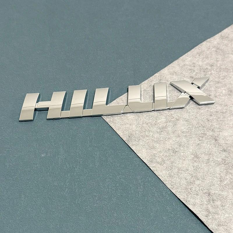 Mcnky6 1 stuks 3D ABS Zwart Zilver Auto Letter Achterklep Sticker Badge Embleem Voor HILUX Belettering Logo Auto Buitenaccessoires