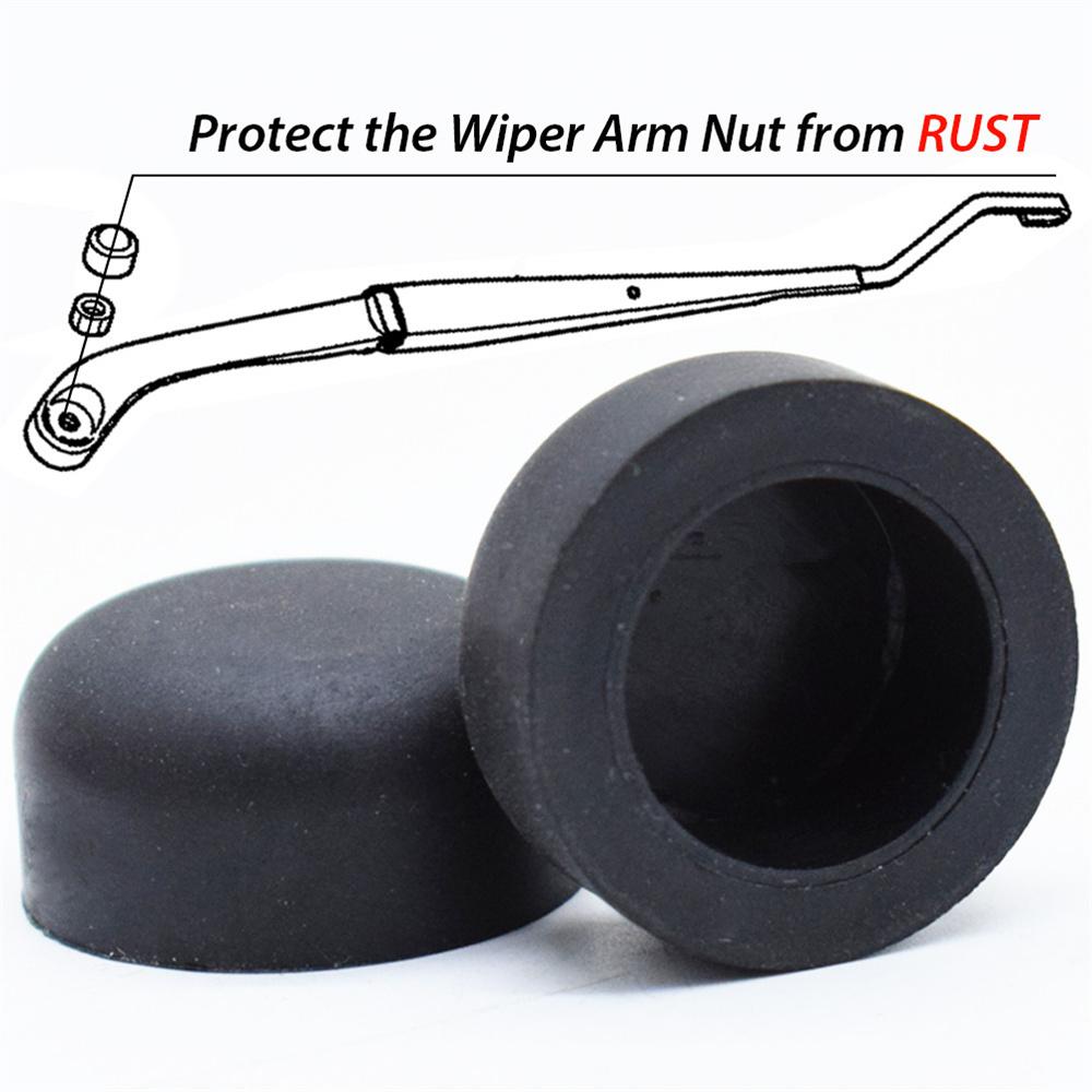 Car Windshield Wiper Washer Arm Nut Cover Rubber Caps For Acura Honda Fit Civic