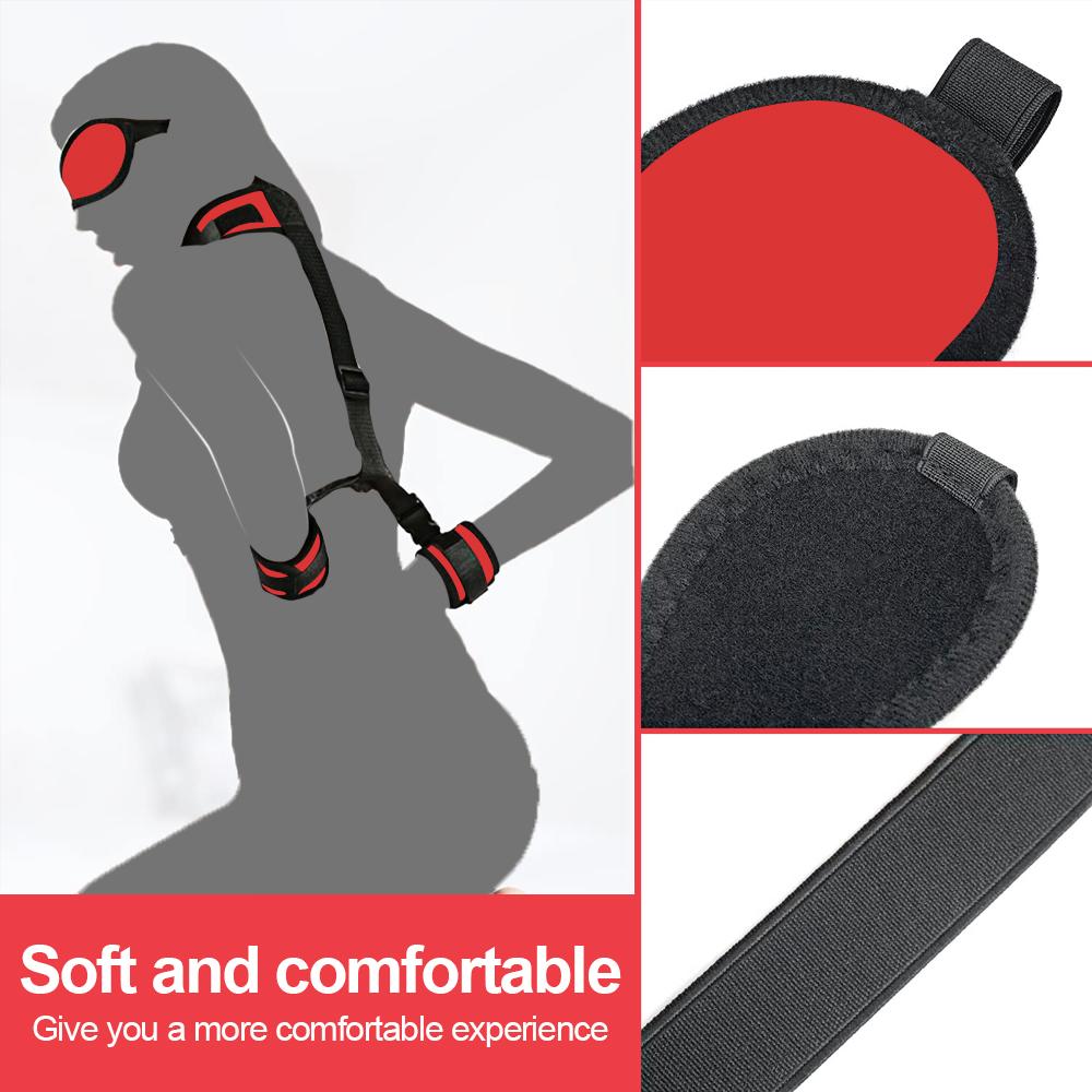 Bondage Gear Sex BDSM Kit Adult Handcuffs Restraint Straps Eye Mask Collars for Couples Sex Bondage Wrists Cuffs Couple Games