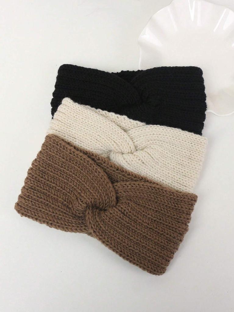 1/3pcs Women Knitted Headband Multi-Color Warm Soft Turban Headwrap Fall Winter Hair Accessories For Daily Vacation Outfits