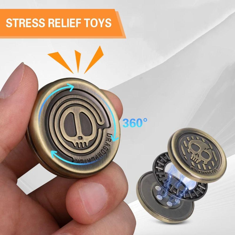 Tactile Coin Magnetic Haptic Coins Sensory Toys Fidget Slider Desk Toy Devil Milk Cap  Adult Gifts