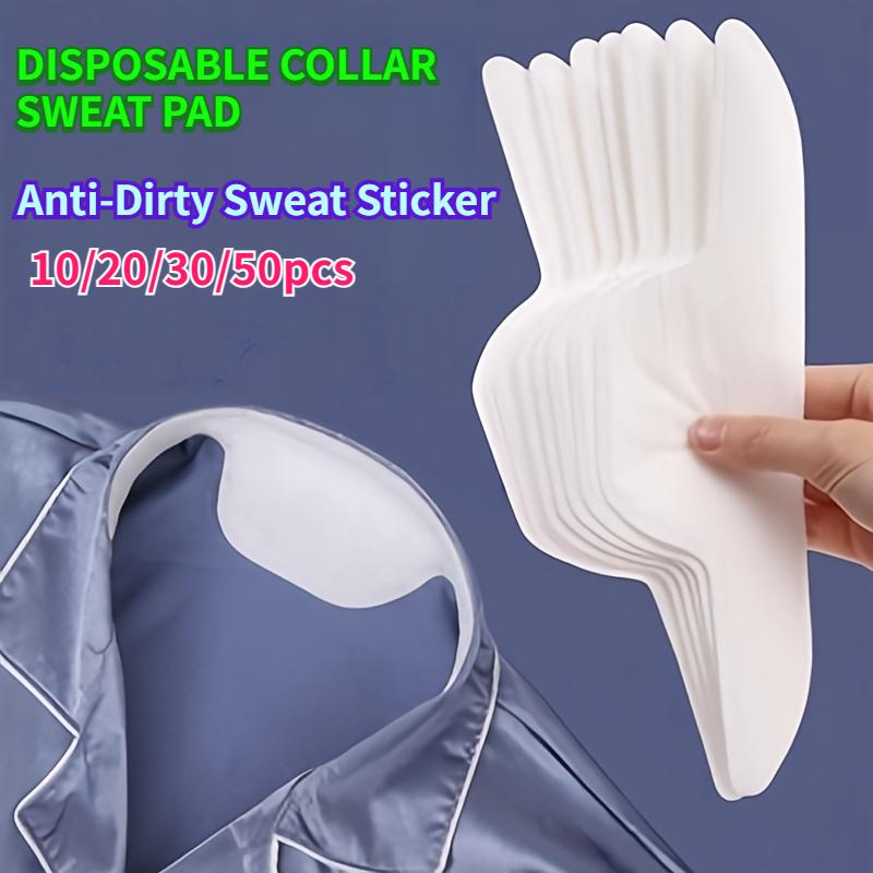 10/50pcs Hats Collar Sweat-Wicking Pads Shirt Collar Disposable Deodorants Suit Unisex Stickers Absorbing Sweat Anti-Sweat Pad