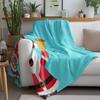 Festive Santa Throw Blanket Cozy Christmas Decor Holiday Gift Reversible Plush Blanket Soft Warm Home Decor Gift Idea
