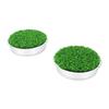 2 Stück Golf Lochbecher Putting Green Metallbasis Simuliertes Rasen Putting Green Lochabdeckung für Backyard Übung