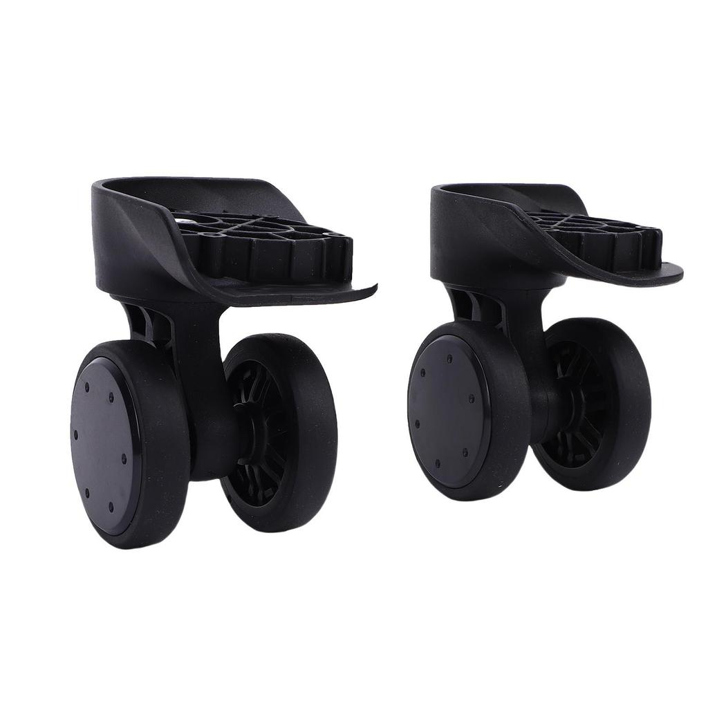 2pcs Luggage Suitcase Wheels Black Mute Universal Rotation Travel Suitcase Casters Replacement