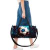 Football Pattern Large Capacity Luggage Bag for Boy/Girl Best Gift 2D Cartoon Travel Duffels Outdoor Fitness Bag for Children