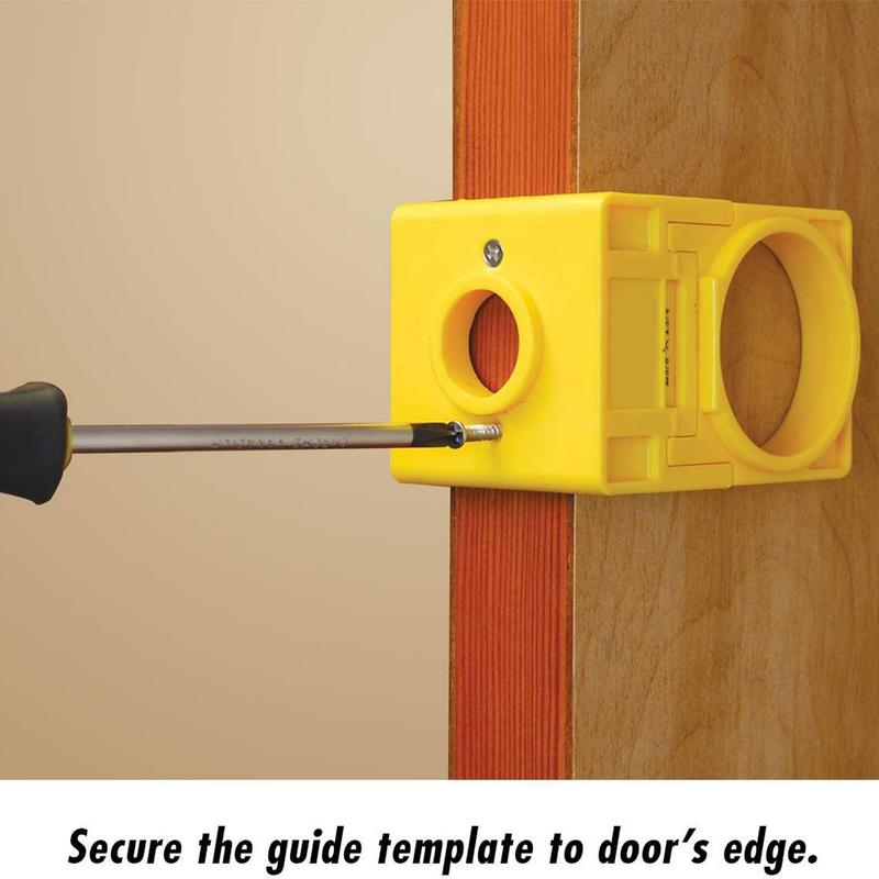 Door Installation Kit Door Lock Hole Saw Set Carbon Steel Door Hole Drilling Hand Tools for 1-3/8 To 1-3/4 Wooden Doors