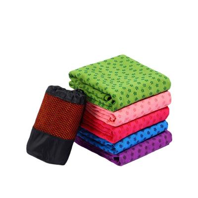Tragbare rutschfeste, schweißabsorbierende Yogamatte, Handtuch, Stoffmatte, ultradünne Yogadecke, Handtuch, Decke, Workout mit Tasche