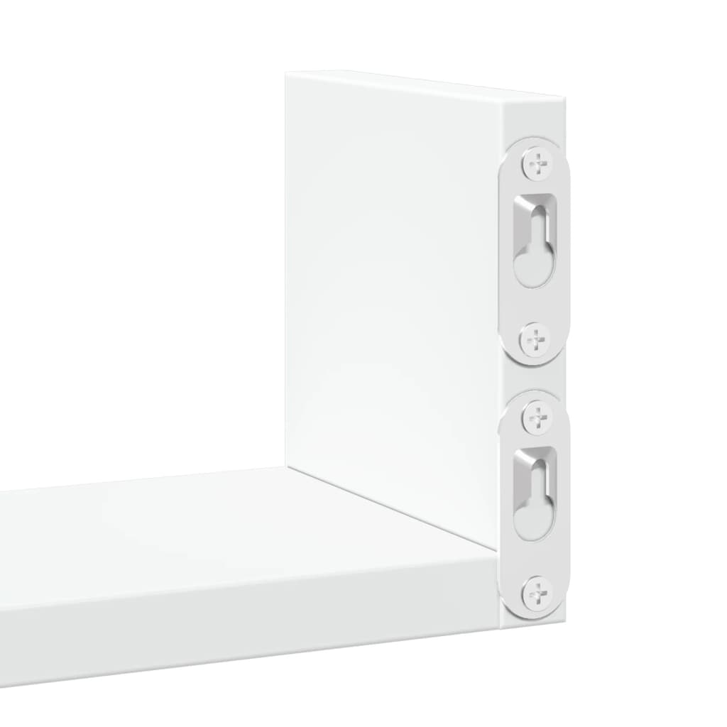 Wall Shelf Set 3 Pieces White Particleboard