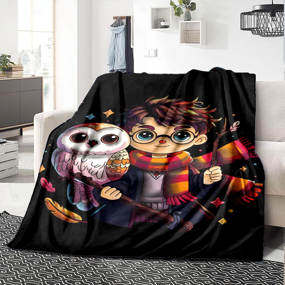 Harry Potter Theme Printed Blanket - Perfect for Couch, Bed, Travel & Outdoor Use | Machine Washable, Cozy & Durable.