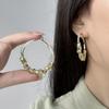 Luxury Temperament Large Circle Rhinestone Zinc Alloy Earrings
