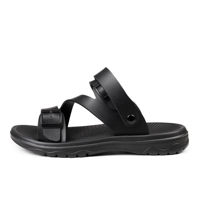 Sandale de vară pentru bărbați, papuci de sport ocazional în aer liber, piele PU, pantofi romani anti-alunecare, respirabili, pantofi de grădină flip-flop de plajă