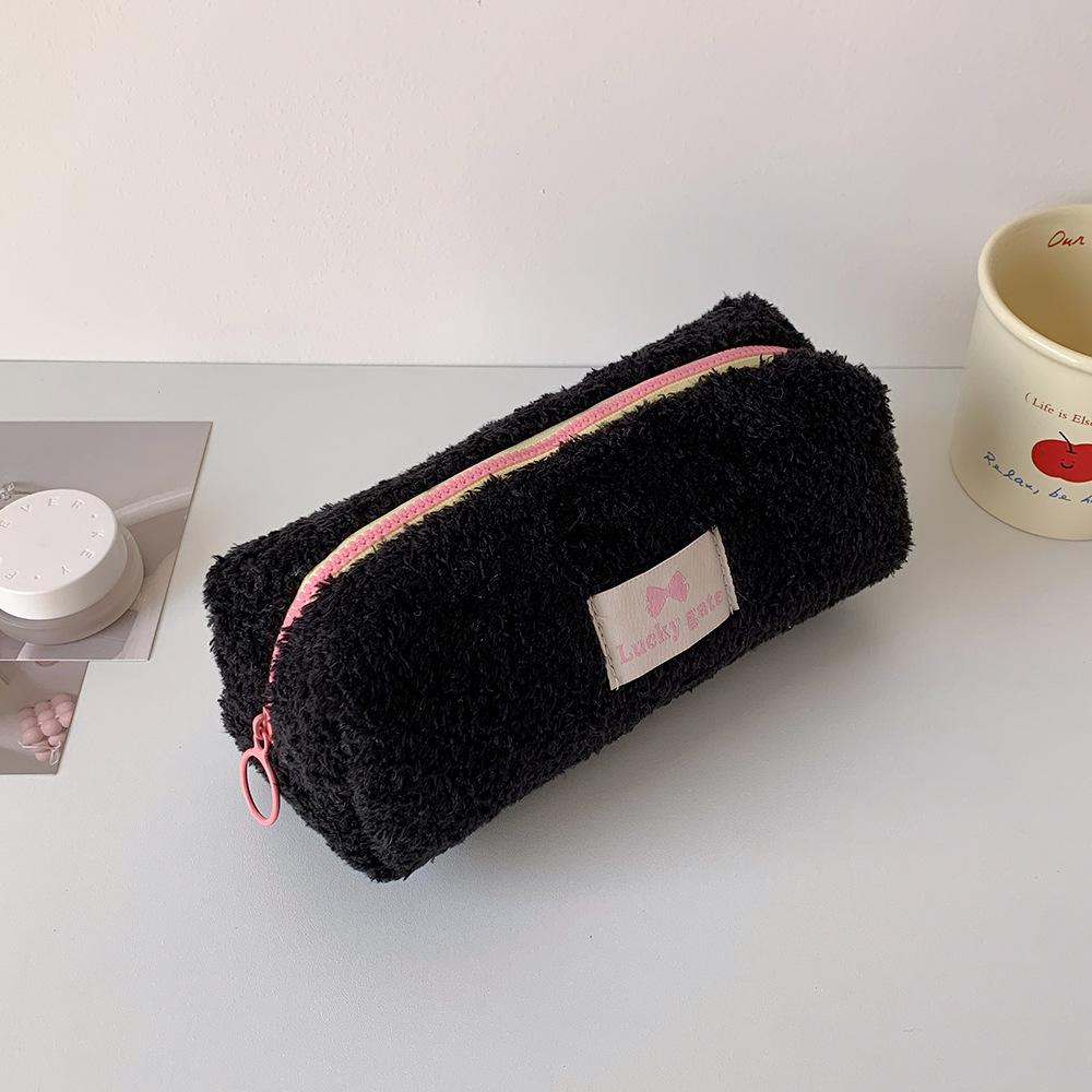 Candy Color Plush Makeup Bags Women Cosmetic Bag Student Pencil Case Stationery Bag Coin Purse Travel Organizer Toiletry Bag