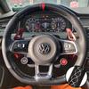 Coprivolante Auto Fibra di Carbonio Pelle Per Volkswagen VW Golf 7 GTI Golf R MK7 VW Polo GTI Scirocco 2015 2016 Interno