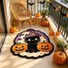 Halloween Alien Ghost Bat Black Cat Door Mat Cute Anti slip Entry Floor Mat Pumpkin Witch Entrance Foot Mat Home Decor