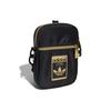 Adidas Originals Logo Gold Label Printed Zipper Polyester Shoulder Crossbody Bag Unisex Bags Black GF3199
