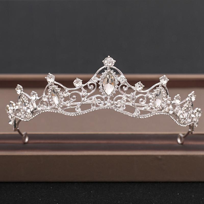 DIEZI Elegant Luxury Girls Crystal Bridal Tiara Crown Birthday Party New Fashion Bride Queen Headbands Hair Jewelry Accessories