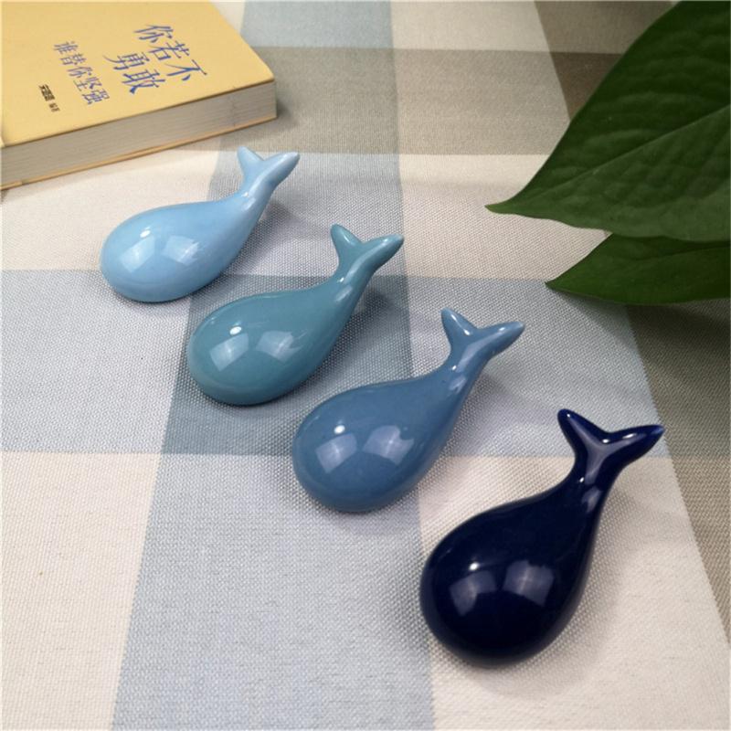 Cute Dolphin Porcelain Chopstick  Rack Holder Home Table Decorative Ornaments