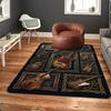 Guitar Collection Showcase Pattern Rug Floor Mat for Living Room or Bedroom Soft and Comfortable Carpet a Gift for Birthday and Holiday.