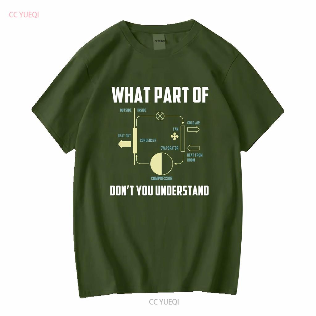 Funny HVAC Tech T Shirt For Men Technician S What Part Of Diagram Long Sleeves Vintage Washed Slightly Stretched Versatile