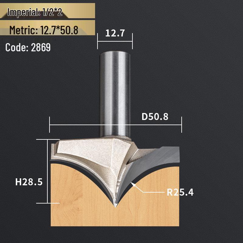 Professionelles 1/2" Schaft Wolframstahl Spitzschnitzmesser & 1/4" Schaft Trimmer Fräser für Holzbearbeitung