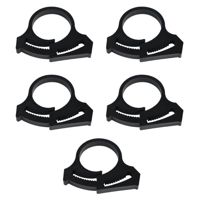 5 Pack Garden Water Pipe Clamps Adjustable Hose Clips Drip Irrigation Tubing Holders for Stable Watering Solution
