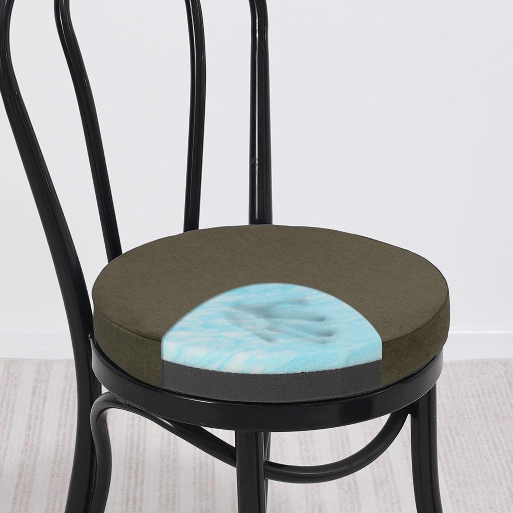 Shinnwa Zabuton Double Memory Foam 2cm High Resilience Round Cushion for Diameter 40cm x 5cm Round Memory Foam High Resilience Comfortable Round Chair