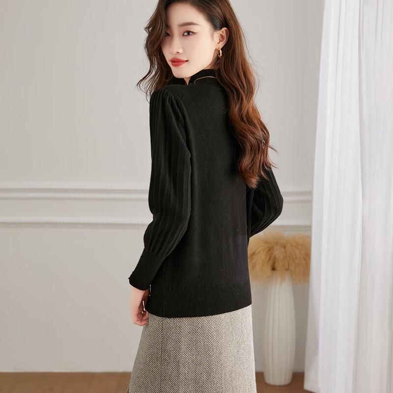 Srcr Women's 100% Wool Turtleneck Knit Sweater