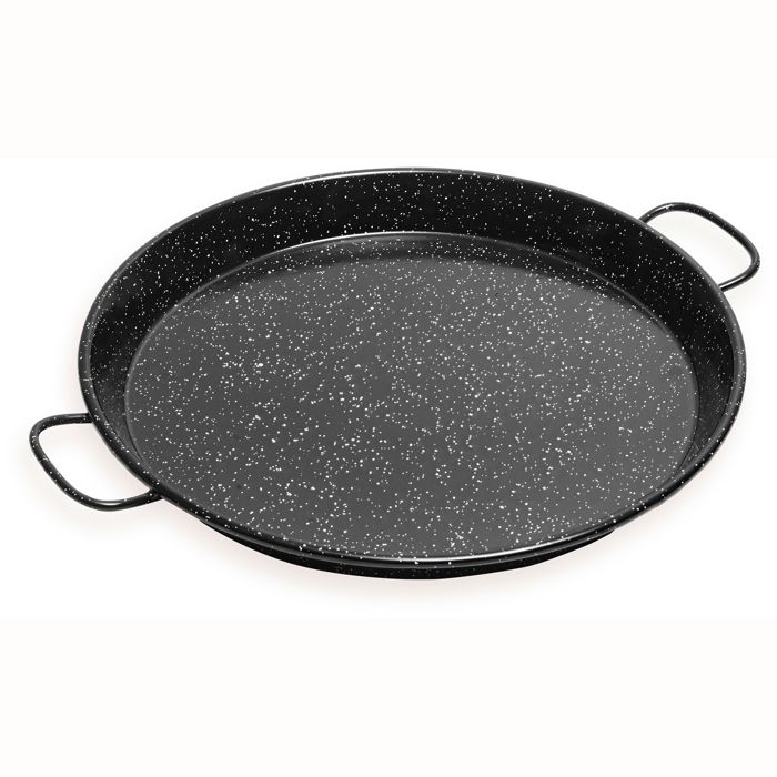 Poêle À Paella Induction 28 Cm, Acier Émaillé, Pour 3 Portions De Paella Briebe Levante Noir 02656
