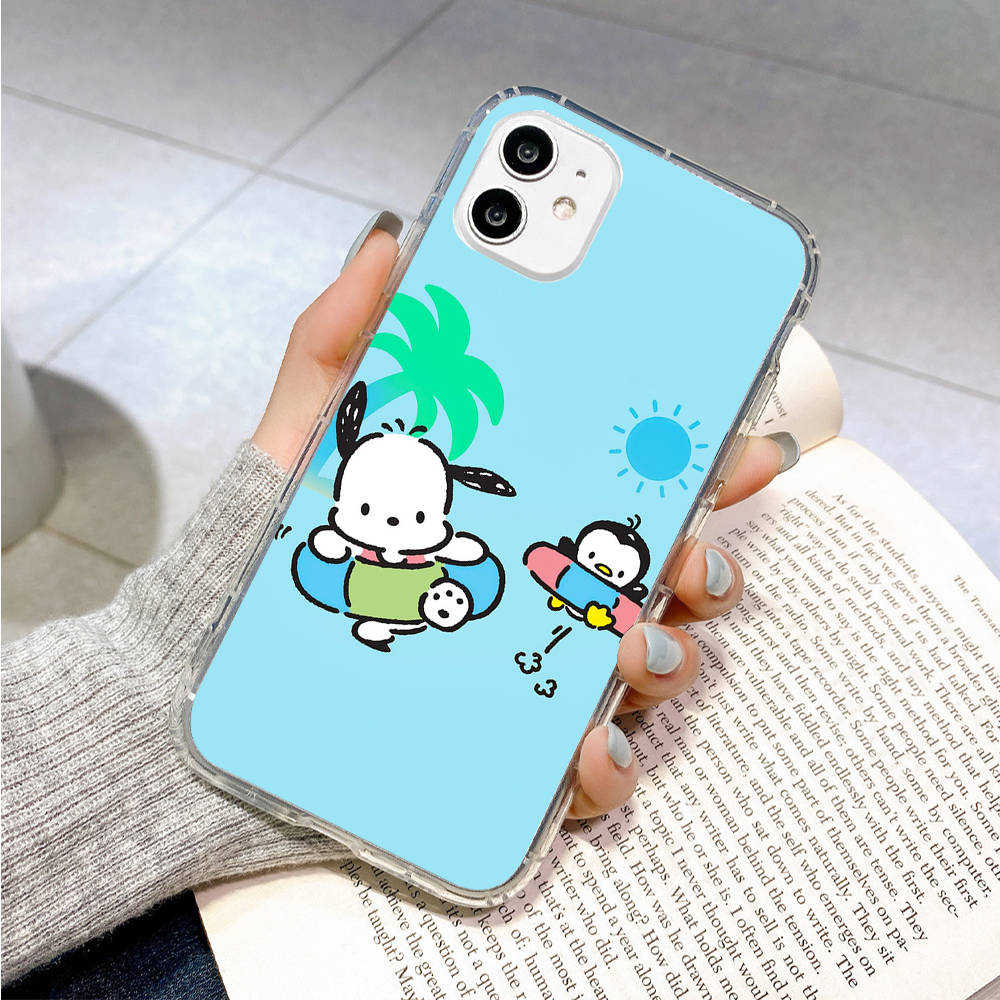 Case for Samsung A04 A14 A23 A34 A54 M23 M33 M52 M53 Realme 10 9 C30S C35 C55 VIVO Y02S Y21 Y51 X80 Pro Transparent Cover LI18 Pochacco