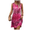 2026 New Bohemian Sleeveless Dress for Women, Summer Loose Slim Ink Wash Print A-Line Vacation Dress