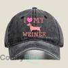 I Love My Weiner Dog Fashion Washed Baseball Cap Hat Outdoor Activities