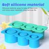 Silicone Ice Cube Mold for Water Cup with Lid Non Stick Summer Ice Molds Easy Demoulding Soft Ice Cube Ice Trays for Tumblers