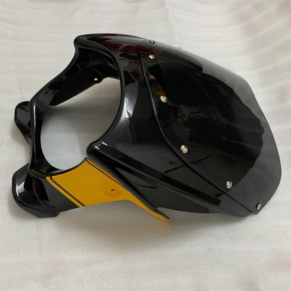 XINMOZR For Z900RS Z900 RS 2018-2024 Front Fairing Pig Head Hood Front Headlight Lampshade Deflector (Black and Yellow)