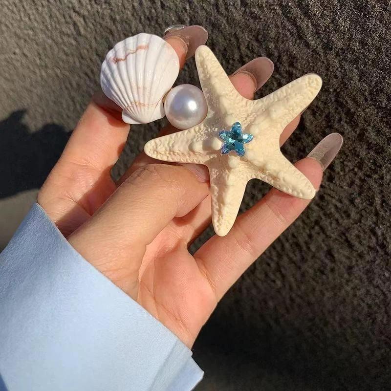 Star Pattern Side Hair Clips for Women Korean Fashion Hairgrips Lightweight Headwear for Daily Wear