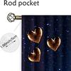 Starry Night Butterfly Themed Printed Curtains Pole Bag Bedroom Living Room Home Decoration Made Of Polyester Area Window Treatment