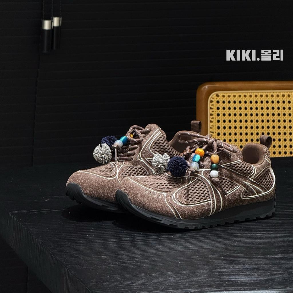 Niche brown retro German training Forrest Gump shoes women's 2025 new mesh breathable thick-soled versatile casual sports shoes