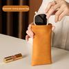 1Pc of Soft PU Glasses Bag Holder for Daily Storage Portable Glasses Case, Minimalist Scratch Resistant Glasses Protective Cover Glasses Storage Bag
