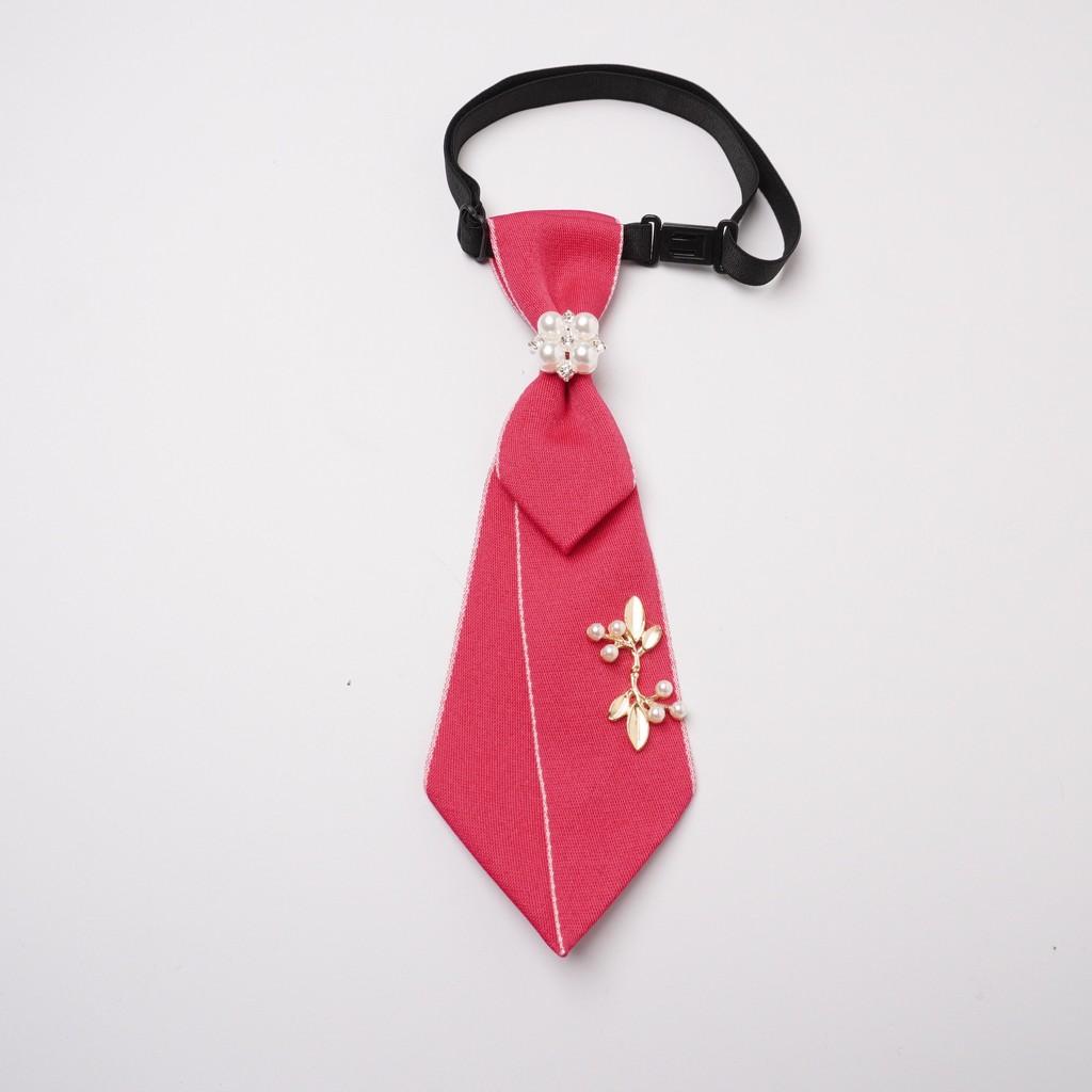 Necktie With Pearl Embellishments For Men And Women Suitable For Office And Formal Wear