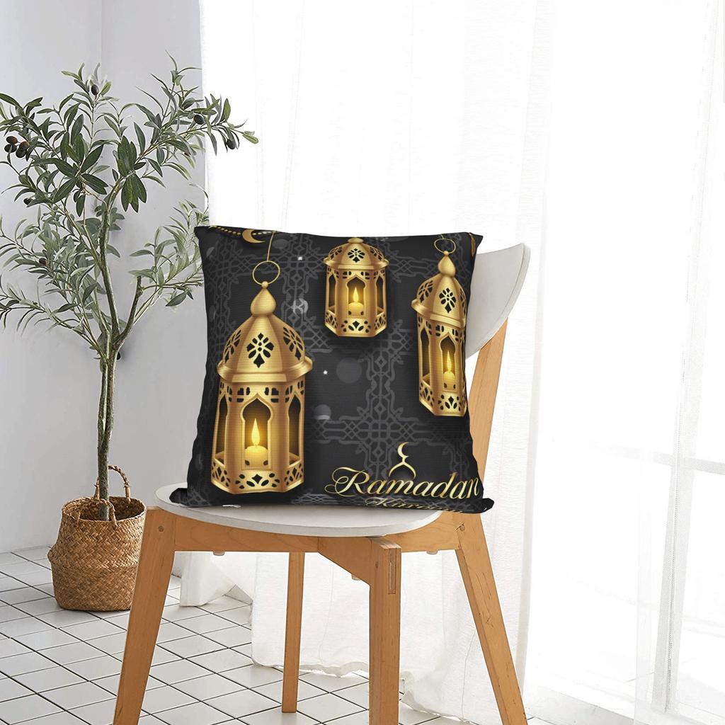 Ramadan Lantern Pillow Case Novelty Pillow Cover Comfy Pillowcases For Couch Sofa Bedroom