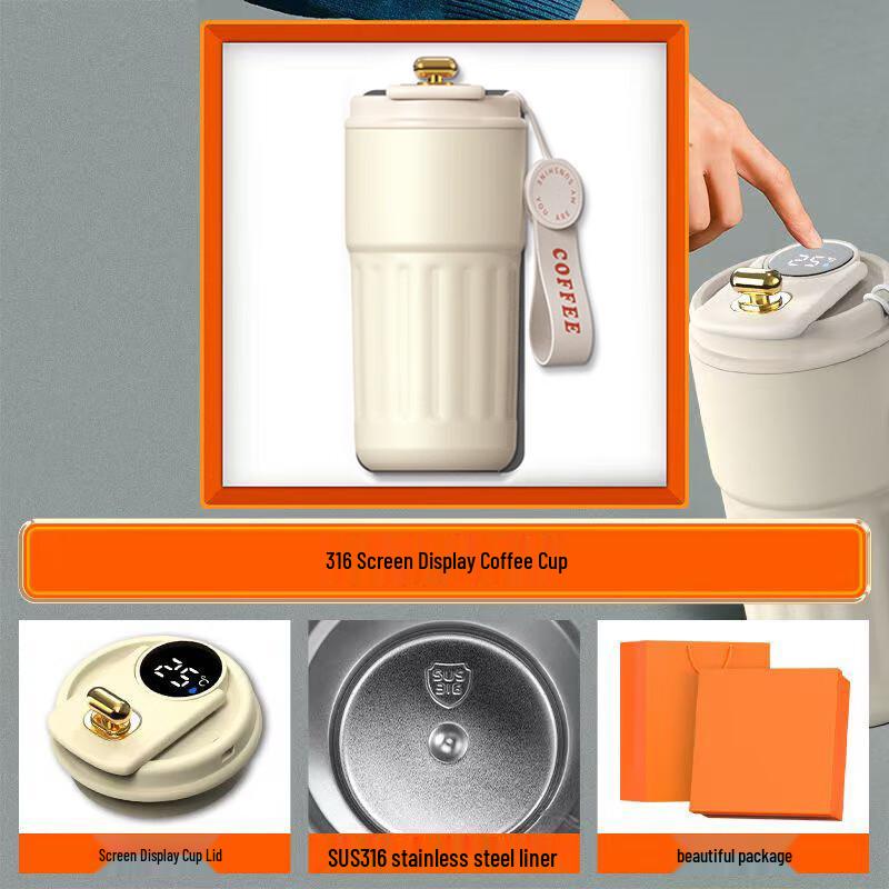 Smart Temperature Display Insulated Mug