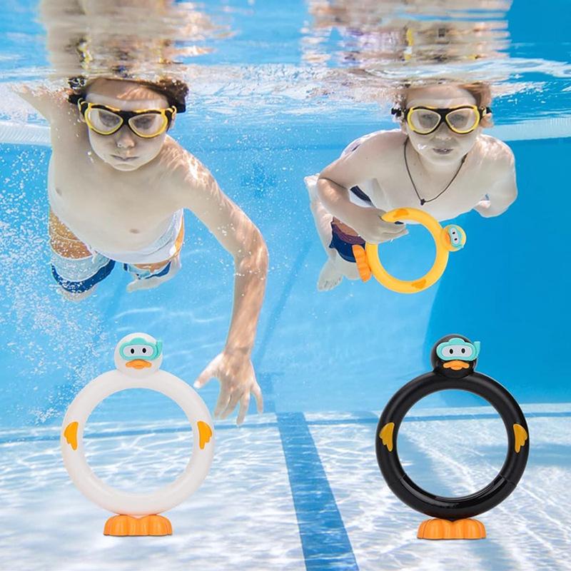 Children's Underwater Duck Diving Toys & Rings Set for Swim Training