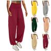 Damen Casual Hose, Farbe Hohe Taille Falten Leggings Casual Hose