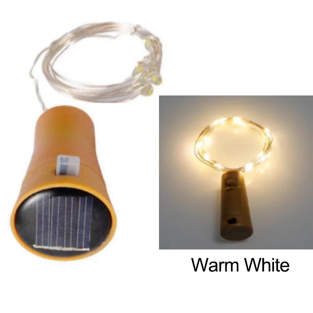 2M Solar Cork String Lights Cork Bottle Cork Lamp Strings Holiday Lamp