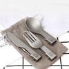 Outdoor Camping Tableware Ti Folding Spoon Fork and Knife Set for Outdoor Climbing Hiking Adventure